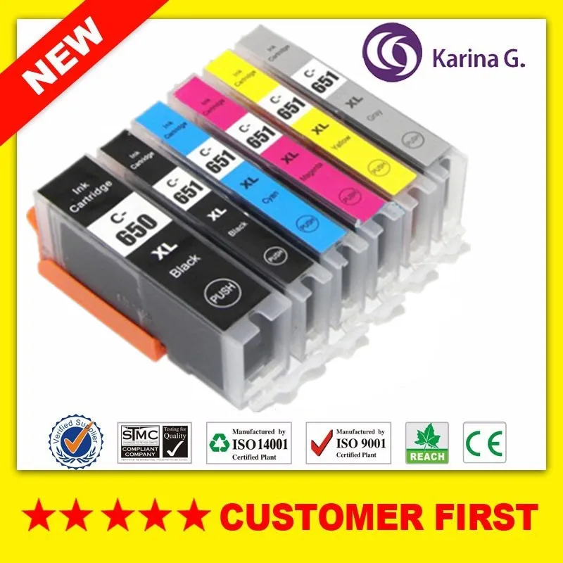 

Совместимость с фотовспышкой Canon Φ PGI650 CLI651, подходит для Canon PIXMA MG6360/MG7160/MG7560 и т. д.