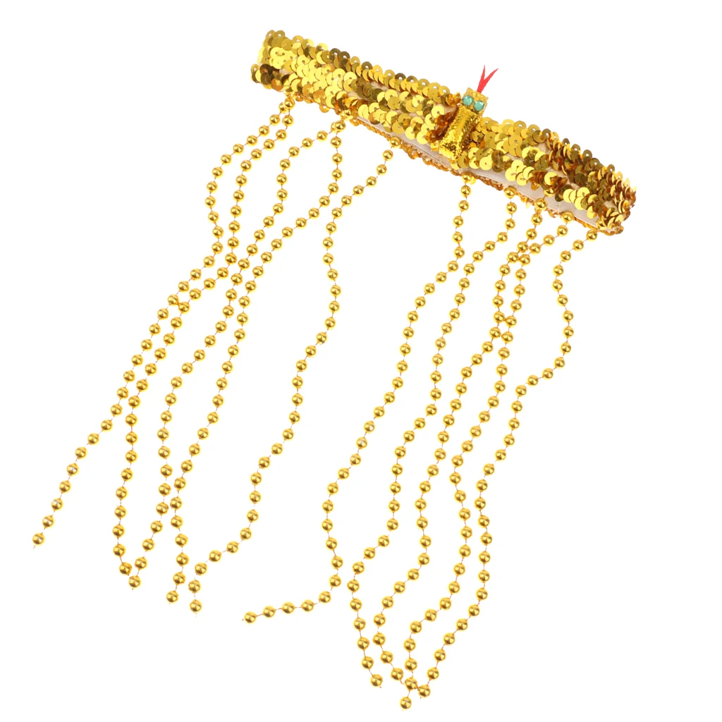 Egyptian Queen Cleopatra Crown Dance Head Piece Bead Sequin Headband