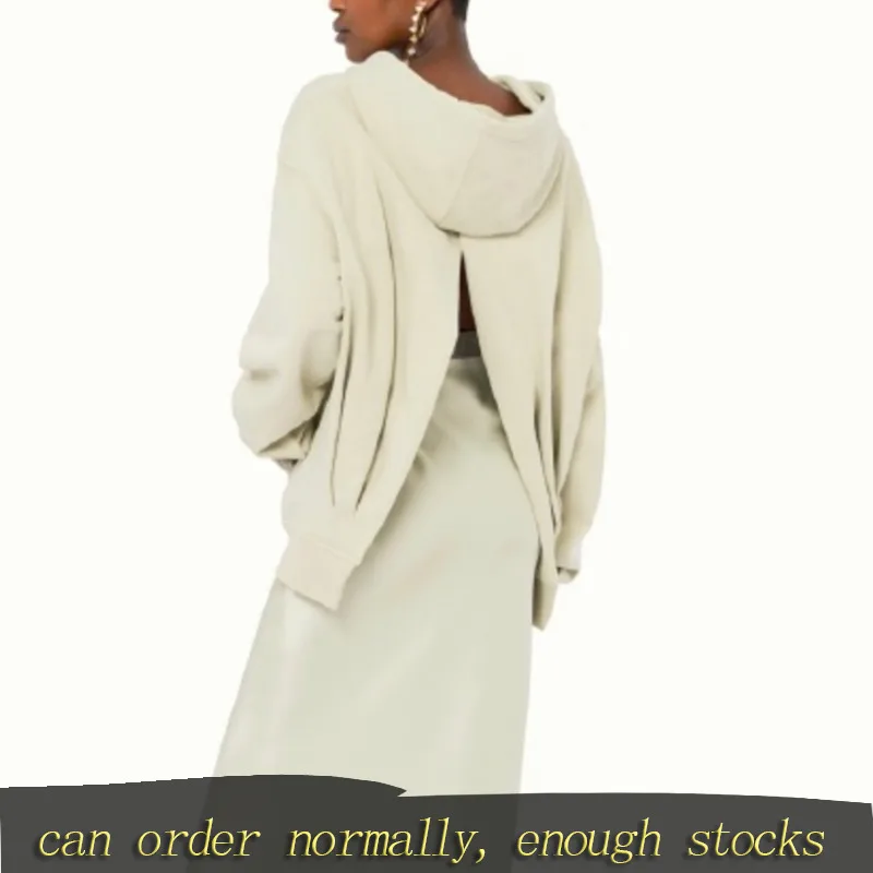 

DEAT 2020 New Spring Fashion Women Clothes Hooded Back Open Pullover Loose Stocks Sweatshirt WK56001M