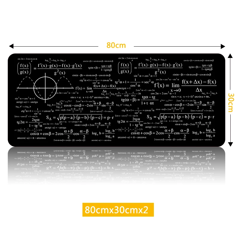 Pbpad store маленький/большой коврик для мыши для игрового плеера стол для ноутбука резиновый коврик для мыши Коврик для мыши Геометрическая формула и доска - Цвет: Math 80x30cm