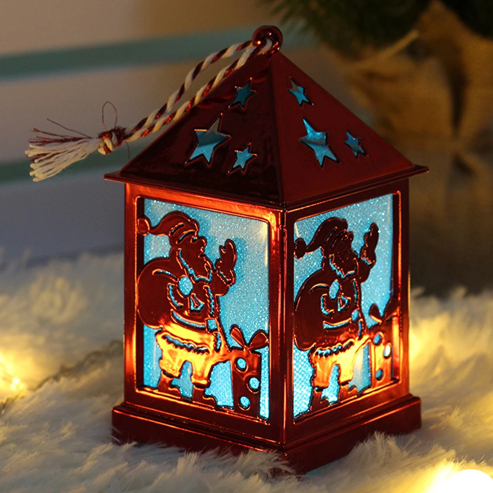 

Christmas Wooden Decoration DIY Led Ornaments Home Light Dolls House Party Patterns Luminous Villa Tree Hanging Decor