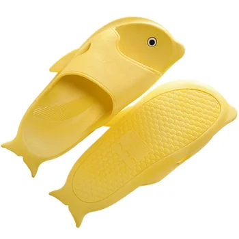 

Soft Slipper Anti-slip Slipper Home Massage Slipper Fashion Whale Shaped Design Slipper (Yellow, Size 30/31, 20.5cm Length, 1.5U