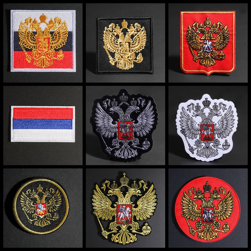 Разные стили российский флаг герб нашивка пилот люди России военная полиция