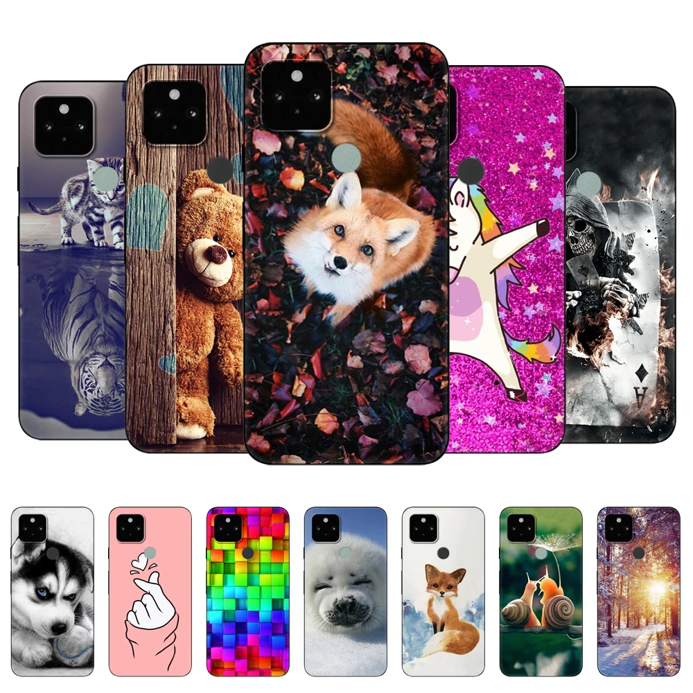 Per Google Pixel 5 Custodia Per Google Pixel 5A 5G Cover Posteriore Per Google Pixel 5 Xl 5G 4G Pixel5 A 5Xl Paraurti Custodia In Tpu Nera