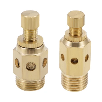 

uxcell 1/2/4Pcs Adjustable Pneumatic Air Exhaust Silencer Muffler Copper to Reduce Dynamic Noise of the Pneumatic Components