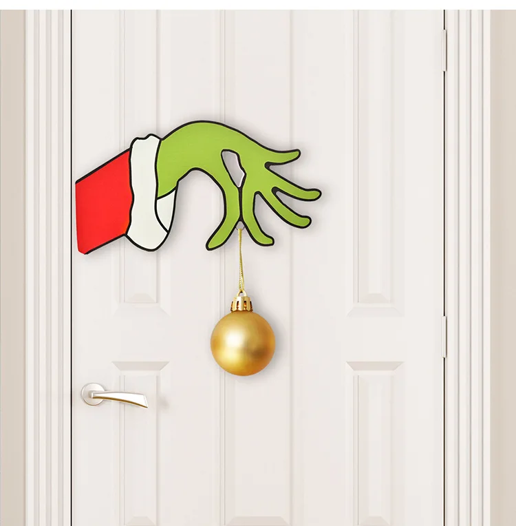 Neue Ankunft Holz Cut Out Weihnachten Dieb Hand Dekorationen Dieb Hand Aufkleber Wand Aufkleber Home Festival Dekor – Detail 18