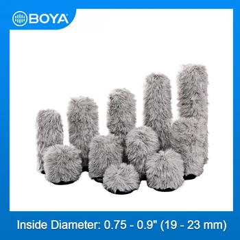 

BOYA Professional Fur Windshield Muff Furry Windscreen for Φ19-23mm Shotgun Microphone Outdoor Interview Mic Accessories