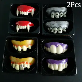 

Terror Tooth Toys Teeth Zombie Incisors Halloween Denture Cosplay Costume Party Toys Prank Funny Tool Props Favors Novelty S7O5