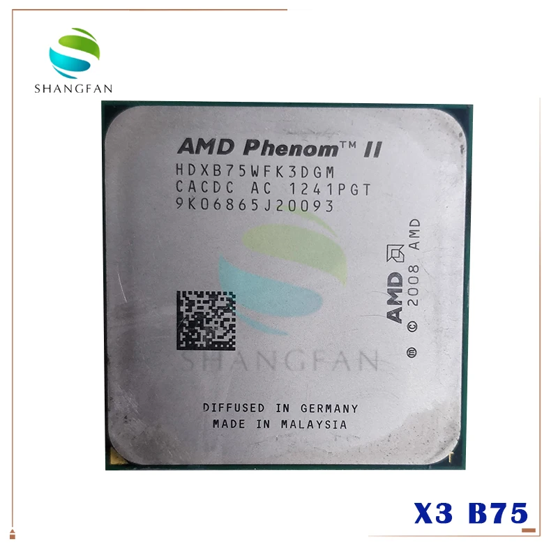 Процессор AMD Phenom X3 B75 2 6 ГГц трехъядерный HDXB75WFK3DGM 95 Вт разъем AM3 938pin | Компьютеры и