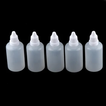 

Liquid Storage Eye Droppers / Empty Water Dispenser for Essential Oils / Plastic Cap Round Bottle Makeup Sample Vials