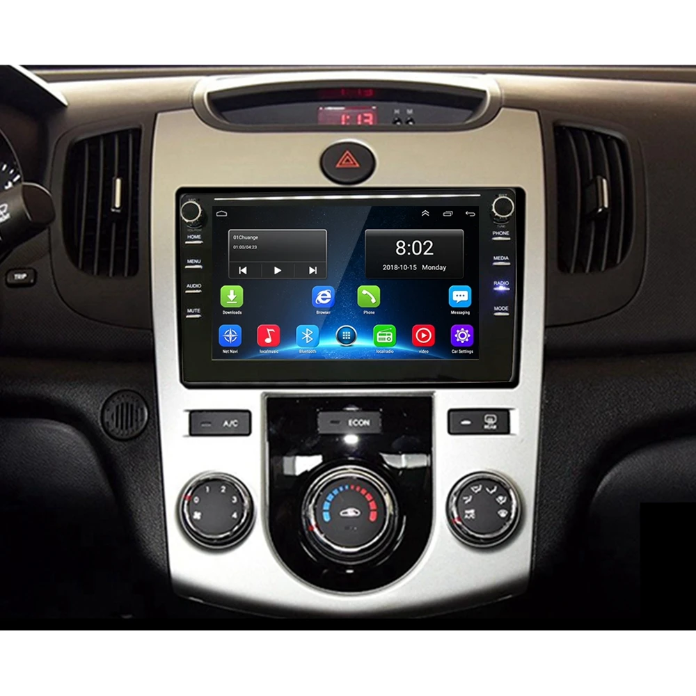 9 дюймов Android 9,1 автомобильный DVD Радио Стерео gps навигация для Kia Forte Cerato Shuma Koup 2008-2013 MT