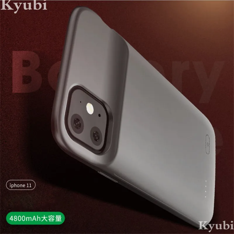 4800 мАч ультра тонкий чехол для зарядного устройства для iphone 11 Pro внешний портативный беспроводной зарядный чехол для iphone 11 Pro 2 в 1