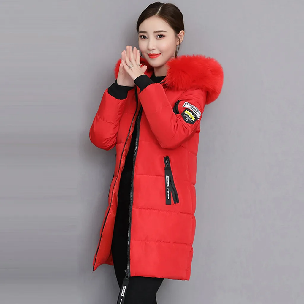 

Womens Winter Jacket Warm Overcoat Slim Thicker Long Coat Lammy Outwear abrigos mujer invierno 2019 dropshiping W1018