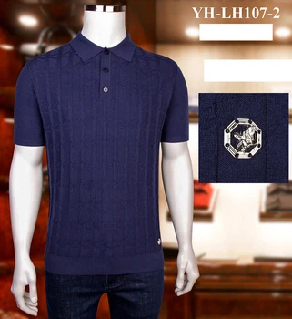 

BILLIONAIRE T shirt men silk 2020 new summer casual lapel Button embroidery Breathable big size M-4XL free shipping