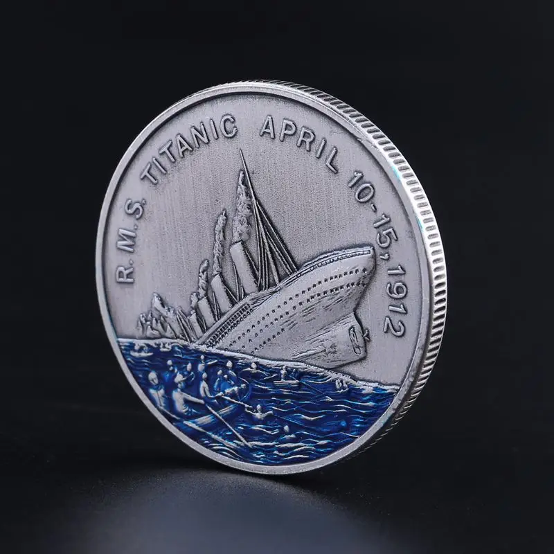 Titanic остаточная оболочка памятная монета Настольный дисплей украшения ремесла Коллекция монет