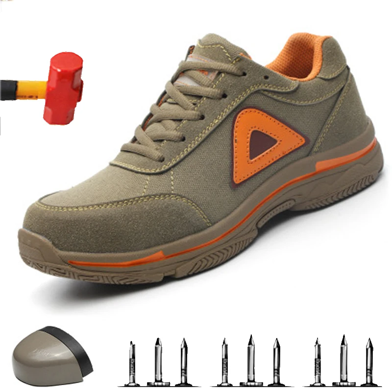 

2019 Men's Boots Lightweight Non-slip Wear Work Shoes Spring And Autumn Breathable Anti-smashing Puncture Men's Safety Shoes