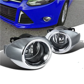 

Magic ColorM 2PCS Car Chrome Cover Fog Lamp OEM Style Front Bumper Fog Light Fit For Ford Focus/Fiesta 2012 2013 With Switch