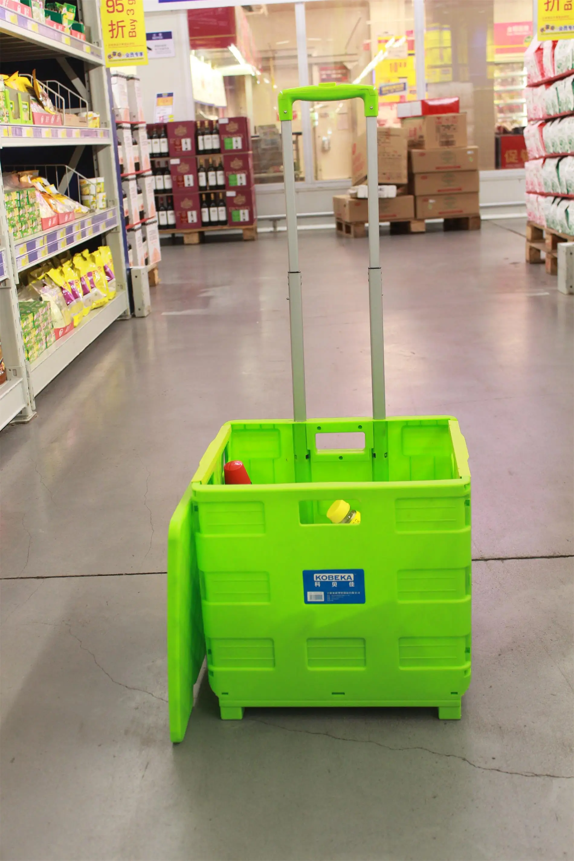  Portable Folding Shopping Cart Supermarket Shopping Cart Small Cart Trolley Elderly Trolley Home Lu