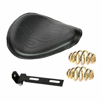 

Leather Flame SOLO Slim Seat 3" Mount Bracket Spring Bobber Chopper XL Retro CB