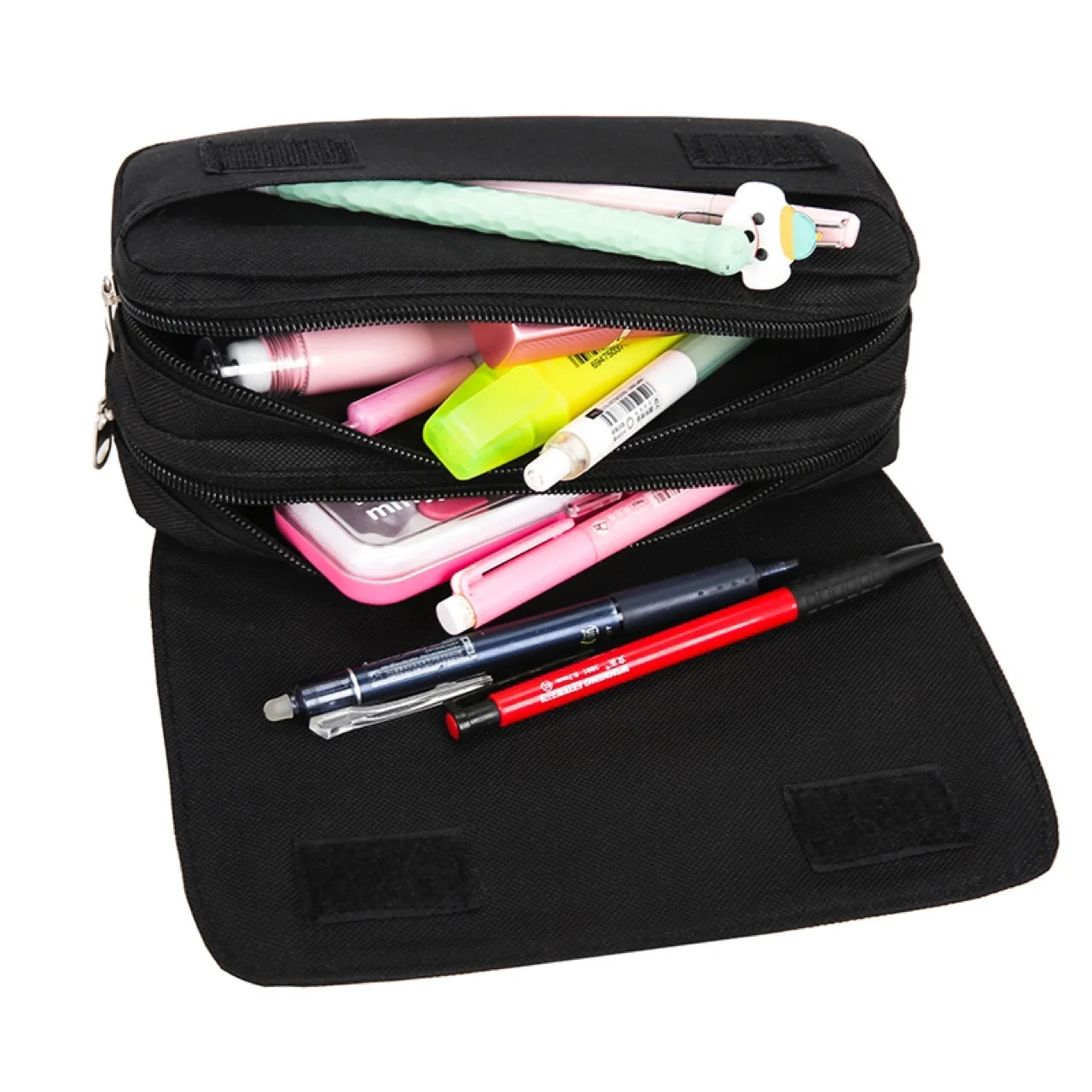 Anime Tokyo Revengers Pencil Case Cartoon Black Make up Cosmetic Bag Student Stationery Multi-function flip Bags Gift