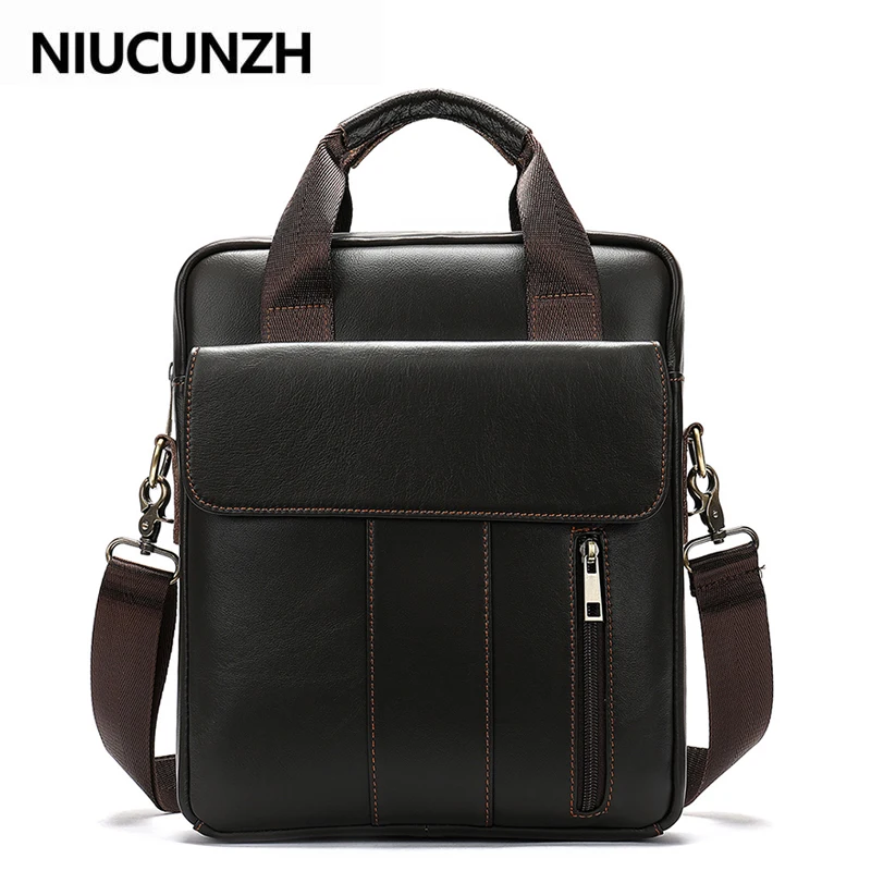 

NIUCUNZH Retro Men's Shoulder Bag Leather Handbag Men's Bag Genuine Leather Messenger Bag Men Crossobdy Bags Man Handbags