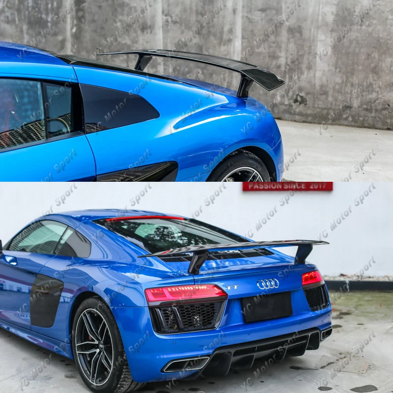 Карбоновое волокно/FRP задний багажник губы крыло спойлер для Audi R8 GT V8 V10 2008- авто хвост губы крыло спойлер