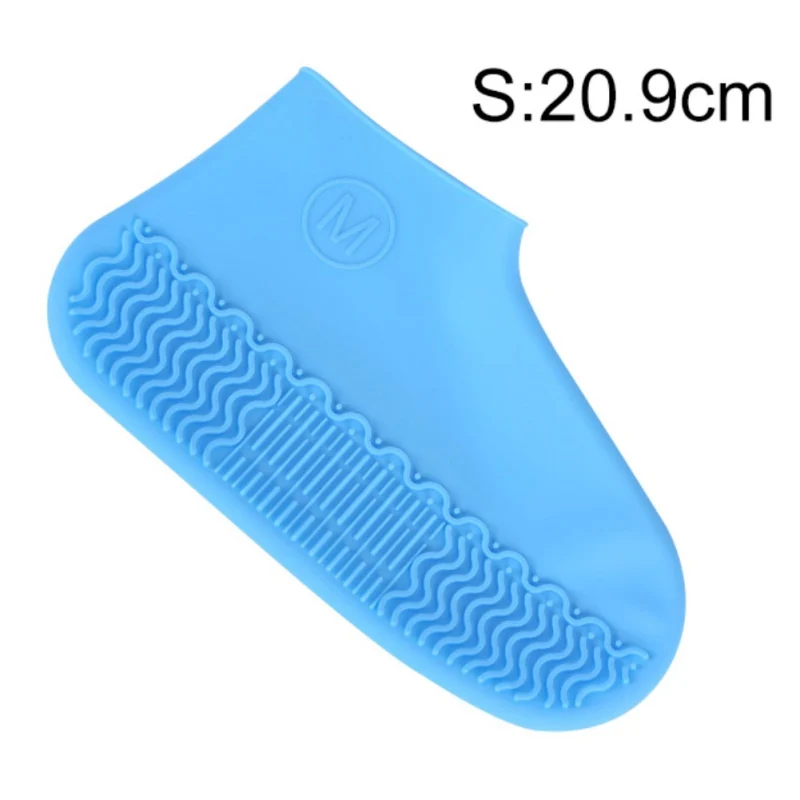 Многоразовые силиконовые носки для обуви и обуви, водонепроницаемые Нескользящие моющиеся Защитные пленки для обуви для использования в помещении и на улице - Цвет: LS