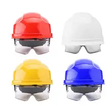 Козырек шлем жесткий шлем защитник встроенные очки шлем безопасности рабочий шлем