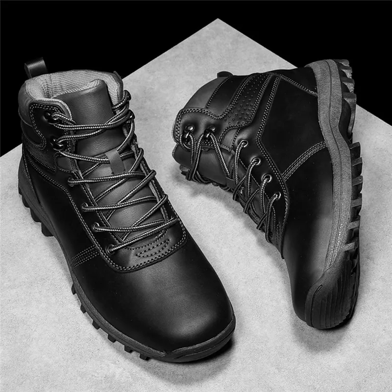 

Mens Military Army Boot Genuine Leather Vintage Lace Up Waterproof Safety Shoes Black Desert Combat Tactical Ankle Boots Men 5