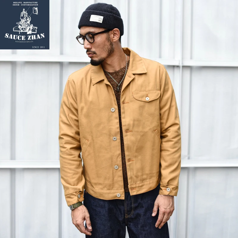SAUCE ORIGIN 901 A Men Jacket Truck Jacket Vintage Customized Canvas
