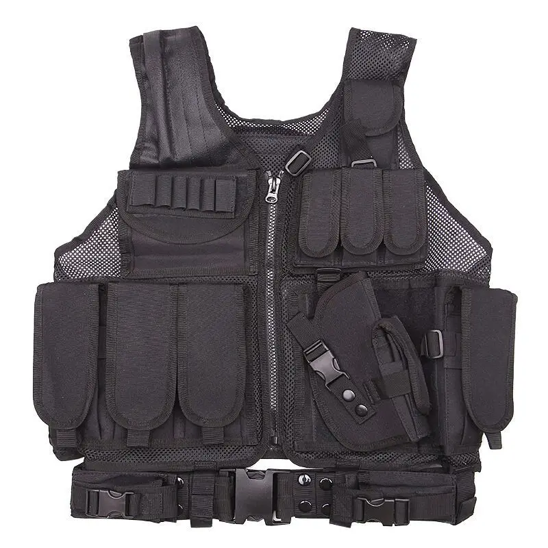 

Peace Elite Combination of Equipment Water Bag Molle Tactical Vest CS Field Operations Camouflage Amphibious Quick Release Waist