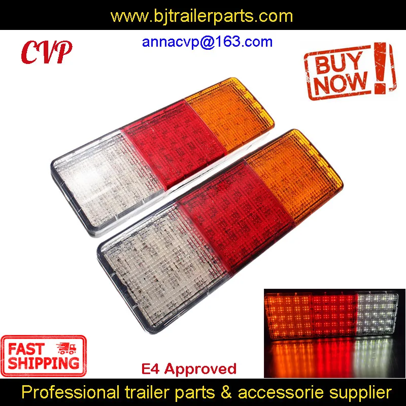 2X 10-30V LED Trailer Truck Rear Lights Taillights RV Parts Signal Lamps Stop Tail Reverse Indicator Camper Caravan Accessores
