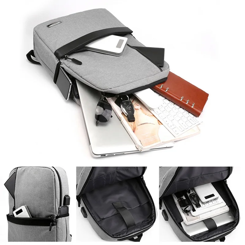 Litthing тонкий мужской рюкзак для ноутбука, офисный мужской рюкзак, деловая сумка, унисекс, черный сверхлегкий рюкзак, тонкая задняя Сумка