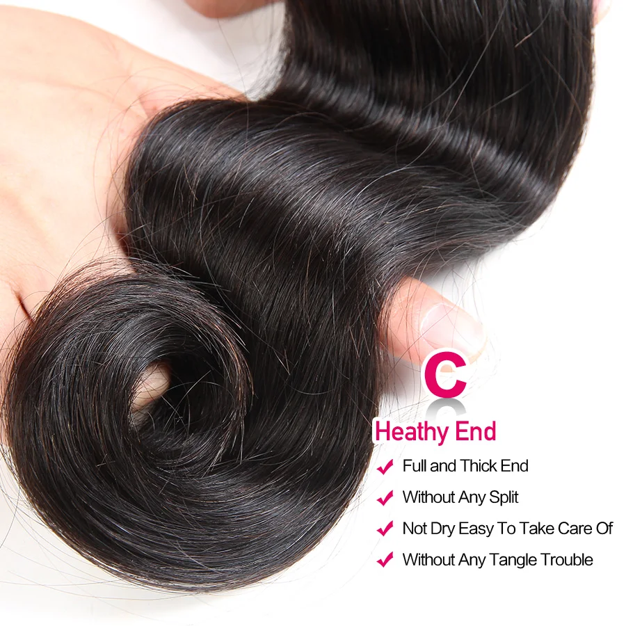 Beautiful Princess Brazilian Hair Weave Bundles Double Weft Body Wave Human Hair Bundles Natural Color Remy Hair 1/3/4 Pieces 6