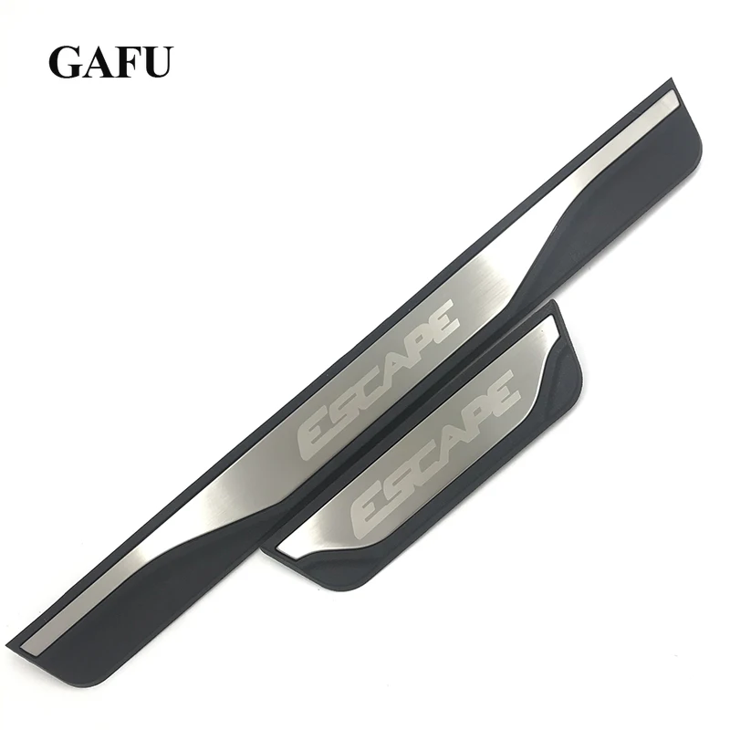 MTAWD Stainless Car Door Sill Scuff Plate Kick Pedal Protectors for Ford Escape 2014-2019
