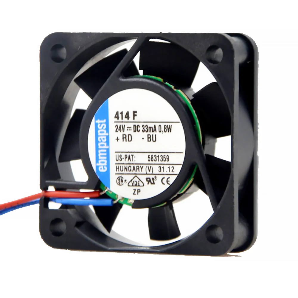 

For ebmpapst 414 F TYP 414F TYP414F 24V DC 33mA 0.8W 4CM 4010 40*40*10MM 2 Wires