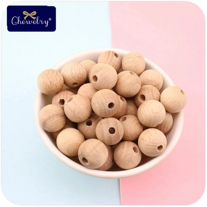

20pc 25mm Baby Teether Beech Wooden Beads Chew Nursing Wooden Beads DIY Crafts Non-toxic Crib Toy DIY Jewelry Making Handmade