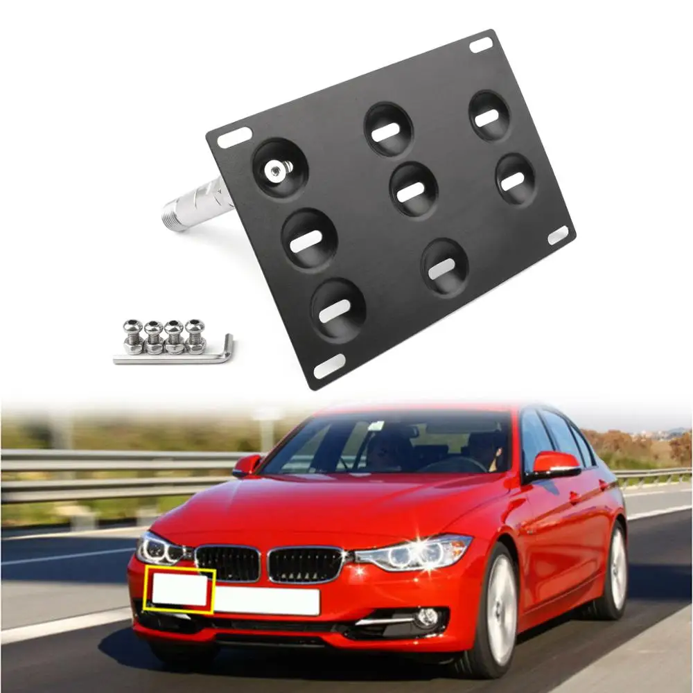 Bumper Tow Hook License Plate Mount Bracket for BMW F30 F32
