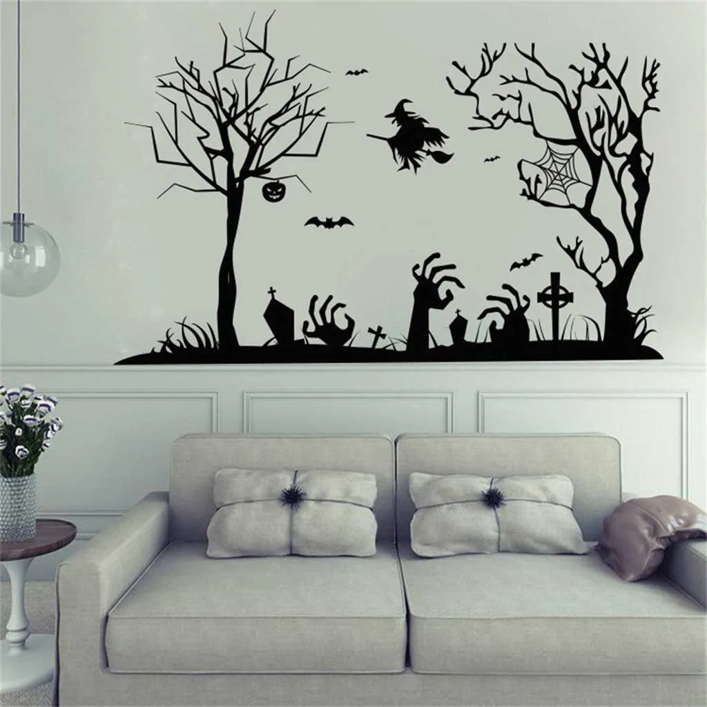KAKUDER Cartoon Spider Wall Sticker Funny Animal Vinyl Decal for Kids Rooms Bedroom Home Decor Halloween Stickers 806W | Дом и сад