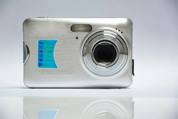Winait 18MP Цифровая камера 2," TFT lcd дисплей SD карта памяти Макс до 32 Гб - Цвет: Серебристый