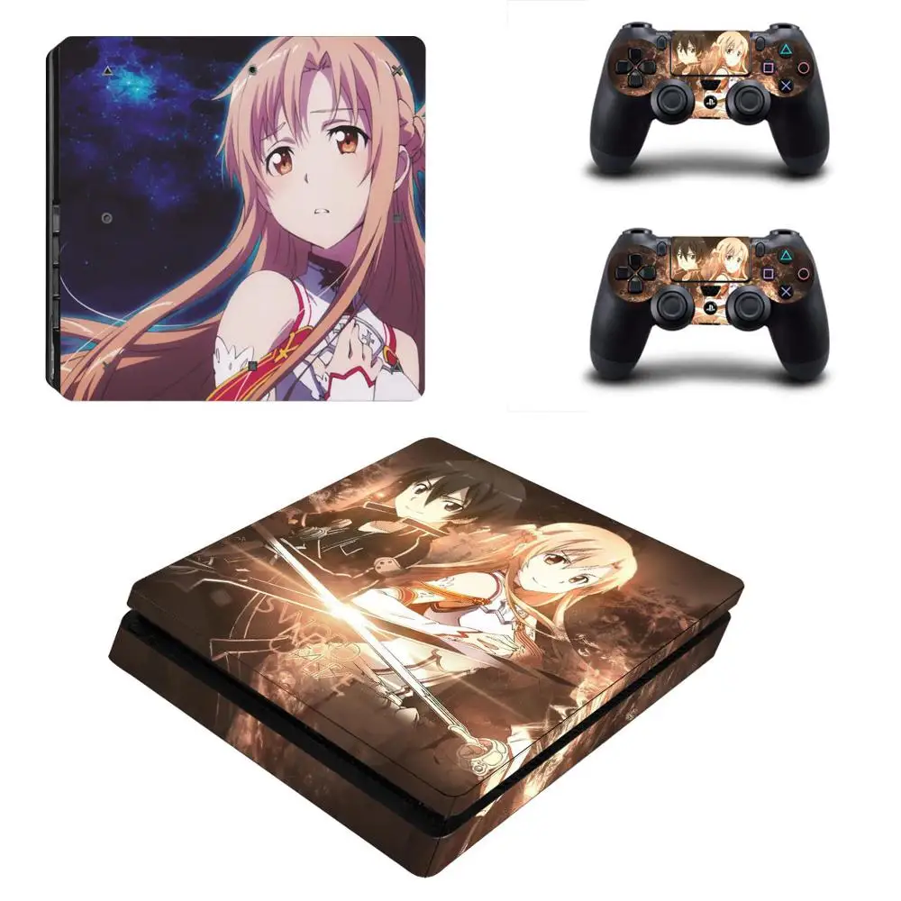 Sword Art Online SAO PS4 тонкая наклейка Play station 4 кожа Наклейка для playstation 4 PS4 Slim консоль и контроллер кожи