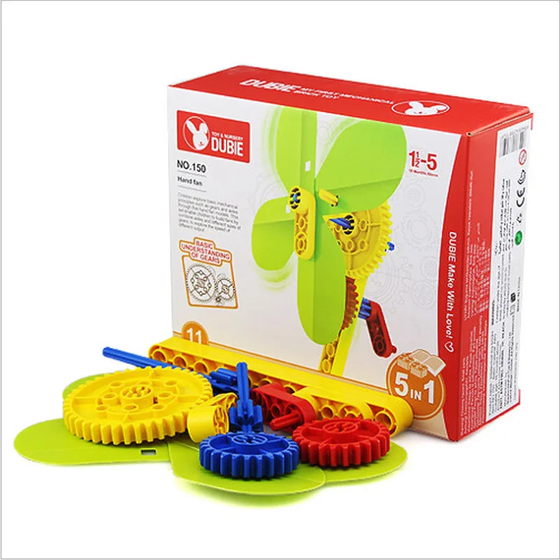 

LEPAO High Wange Building Blocks 150 Rotating Gear Mexican Hand-cranking Fan Educational DIY Large Particles Building Blocks Toy