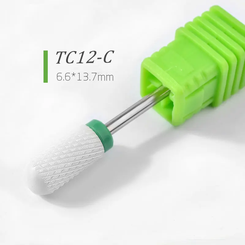 Milling Cutter For Manicure Ceramic Mill Manicure Machine Set Cutter For Pedicure Electric Nail Files Nail Drill Bit Accessories - Цвет: TC12