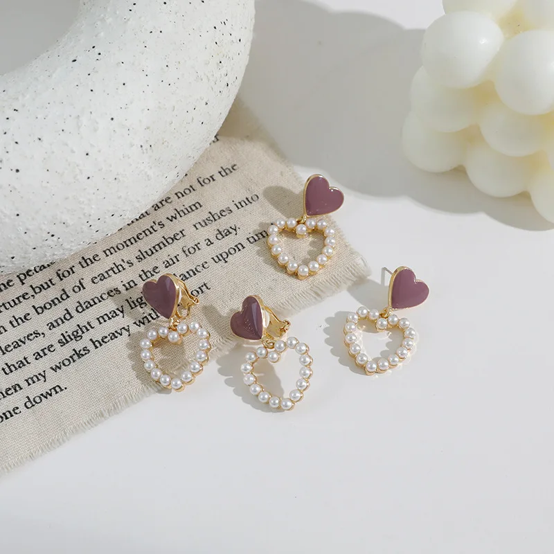 Kawaii Pearly Hearts Harajuku Earrings - Limited Edition