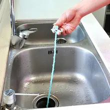 51cm Kitchen Bathroom Sink Pipe Drain Cleaner Pipeline Hair Cleaning Removal Shower Toilet Sewer Clog Long Line Plastic Hook