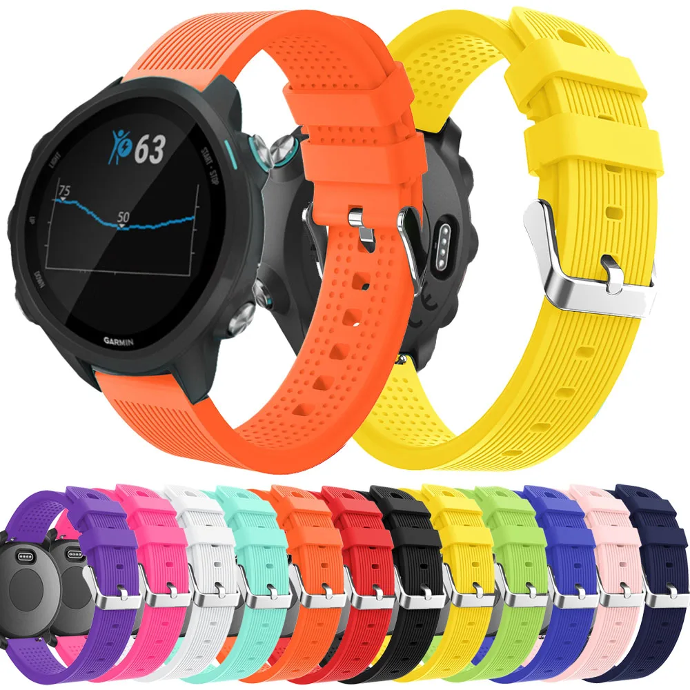 Для Garmin Forerunner 245 ремешок Спортивные Силиконовые часы ремешок спортивный ремешок для Forerunner 245 M/645/Vivoactive3/Vivomove HR Браслет