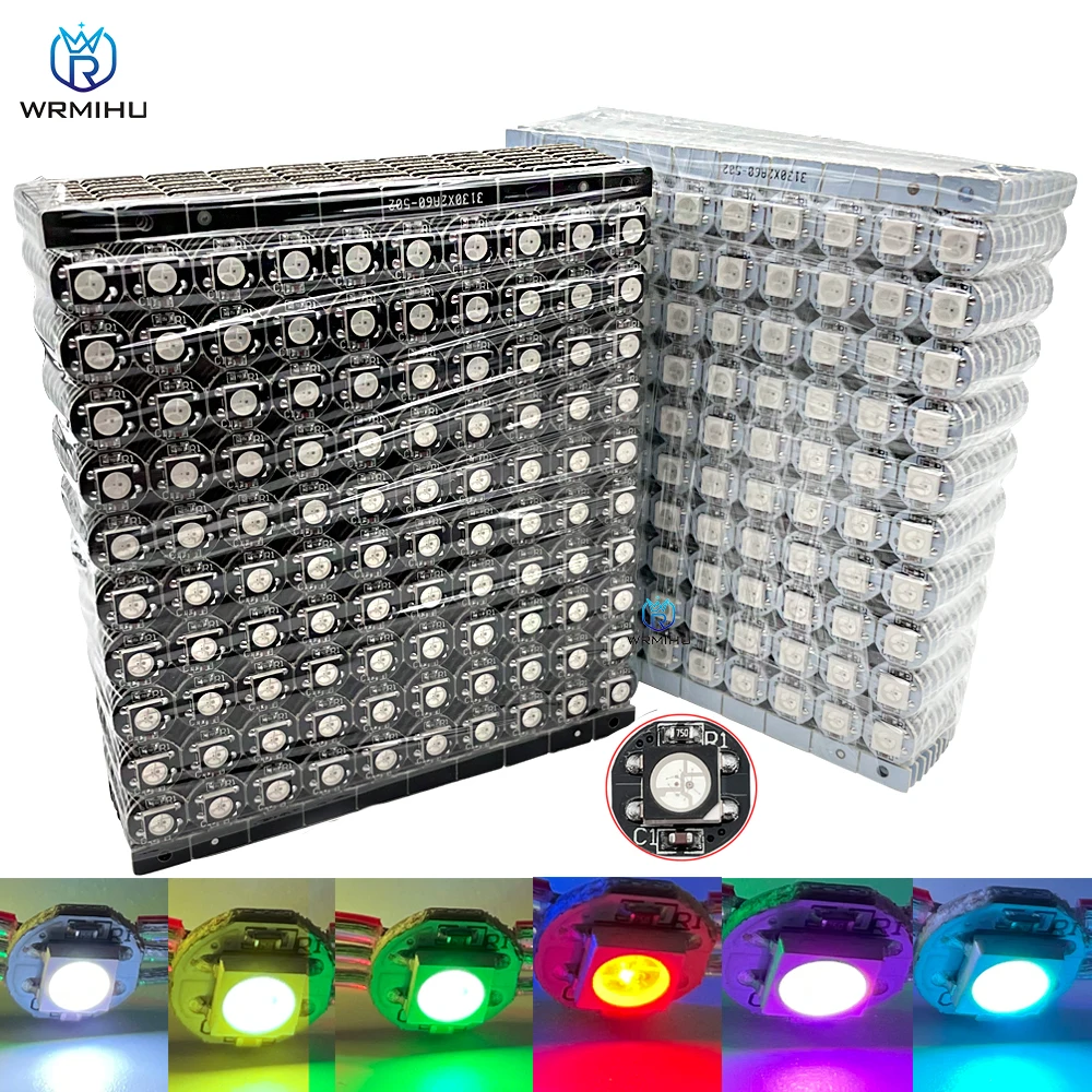 50 ~ 1000 шт. DC5V WS2812B SMD5050 WS2811 IC встроенный RGB/RGBW/RGGWW/RGBNW индивидуально адресуемый