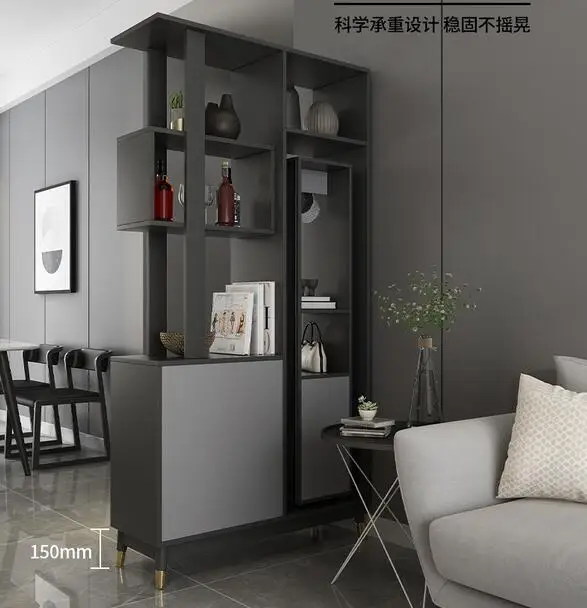 Door screen porch Nordic modern living room wine cabinet small family wall integrated shoe cabinet partition