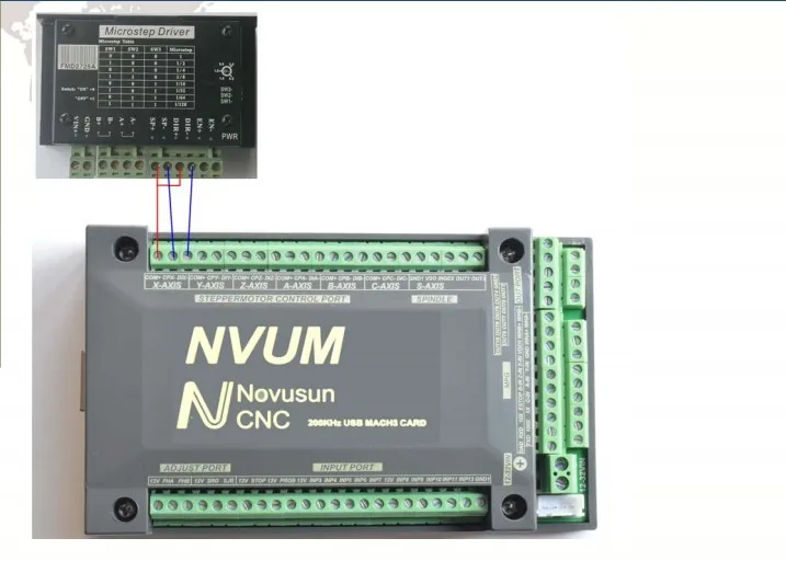 NVUM 4 Axis Mach3 USB карта 300 кГц ЧПУ 3 4 5 6 Axis Motion control Card Breakout Board для diy гравер гравировальный станок