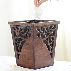 Modern Wood Trash Can Nordic Simple Environmentally Friendly Trash Deodorant Natural Bote De Basura Kitchen Accessories GTJ50